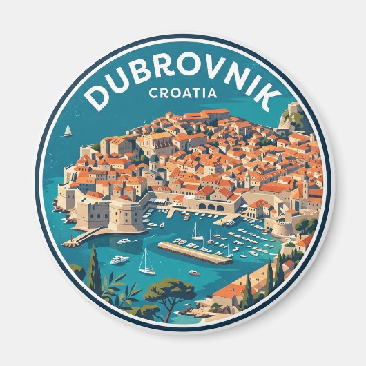 Dubrovnik Oude Stad Kroatië Magneet (Voorkant)
