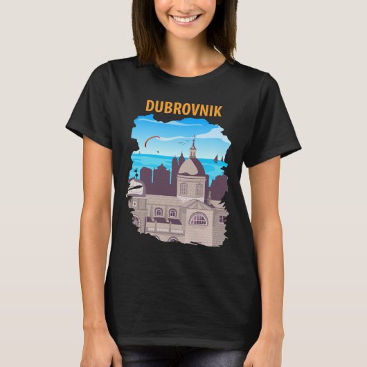 Dubrovnik, oude stad t-shirt (Voorkant)