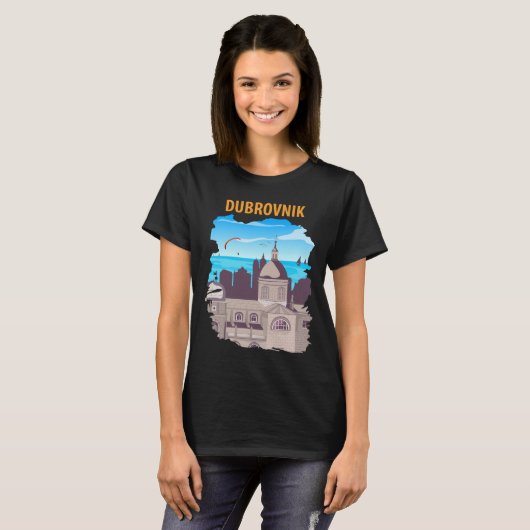 Dubrovnik, oude stad t-shirt (Voorkant volledig)