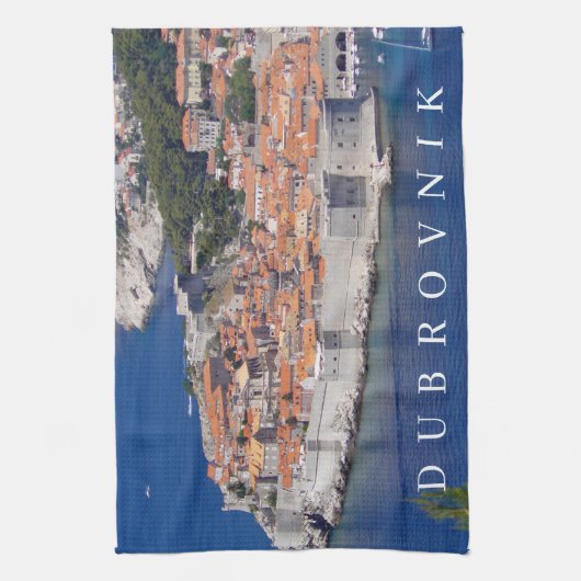 Dubrovnik panoramisch uitzicht theedoek (Verticaal)