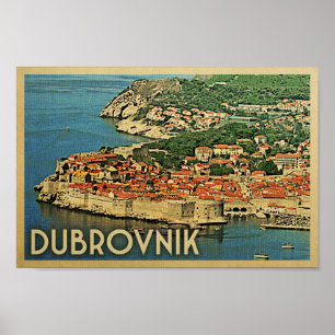 Dubrovnik Poster Vintage Travel Poster Kroatië