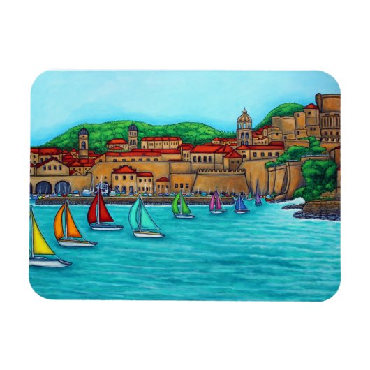 Dubrovnik Regatta Magnet van Lisa Lorenz Magneet (Horizontaal)