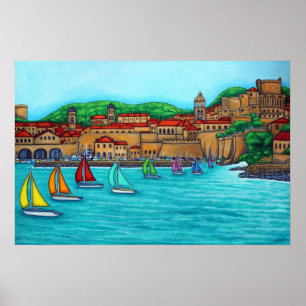 Dubrovnik Regatta Print van Lisa Lorenz
