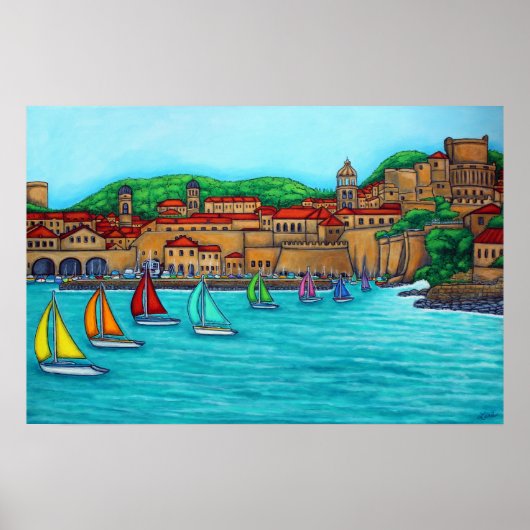Dubrovnik Regatta Print van Lisa Lorenz (Voorkant)