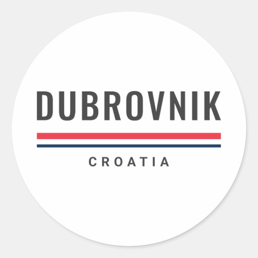 Dubrovnik Stad Kroatië Ronde Sticker (Voorkant)