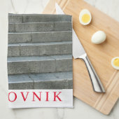 Dubrovnik stenen trap uitzicht theedoek (Quarter Fold)