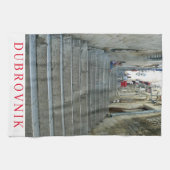 Dubrovnik stenen trap uitzicht theedoek (Horizontaal)