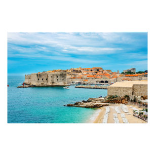 Dubrovnik strand foto afdruk