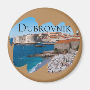 Dubrovnik: Uitzicht van Beach en Old Town Magneet