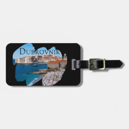 Dubrovnik: Uitzicht van strand en oude stad Bagagelabel