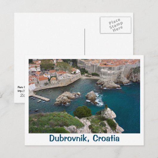 Dubrovnik van hierboven briefkaart (Voorkant / Achterkant)