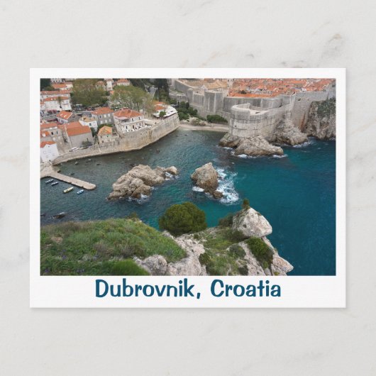 Dubrovnik van hierboven briefkaart (Voorkant)