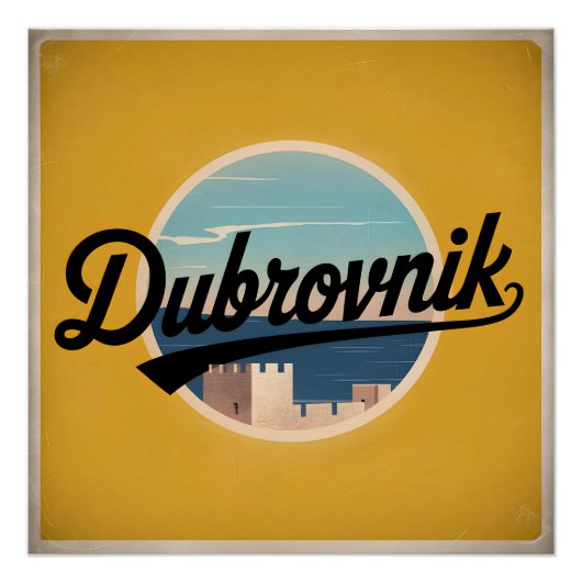 Dubrovnik vintage perfect poster (Voorkant)