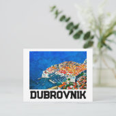 Dubrovnik Waterverf Oil Paint Briefkaart (Staand voorkant)