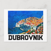 Dubrovnik Waterverf Oil Paint Briefkaart (Voorkant)