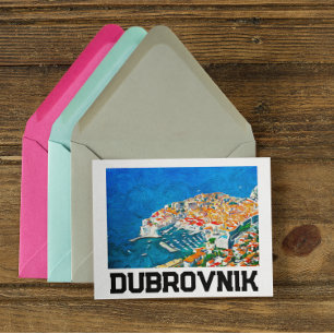 Dubrovnik Waterverf Oil Paint Briefkaart