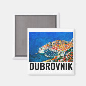 Dubrovnik Waterverf Oil Paint Magneet (Voorkant / Achterkant)