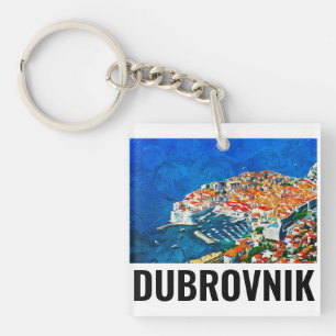 Dubrovnik Waterverf Oil Paint Sleutelhanger