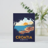 Dubrovnik Zonsondergang Ouderwets Briefkaart (Staand voorkant)