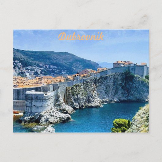 Dubrovnik's oude stad briefkaart (Voorkant)