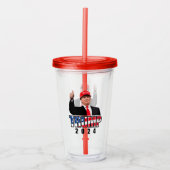 Dubs Up Donald Trump 2024 Acryl Drinkbeker (Voorkant)