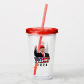 Dubs Up Donald Trump 2024 Acryl Drinkbeker (Achterkant)