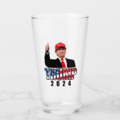 Dubs Up Donald Trump 2024 Glas (Voorkant)