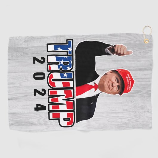 Dubs Up Donald Trump 2024 Golfhanddoek (Horizontaal)