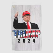 Dubs Up Donald Trump 2024 Golfhanddoek (Voorkant)