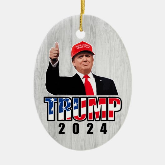Dubs Up Donald Trump 2024 Keramisch Ornament (Voorkant)