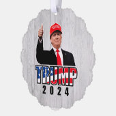 Dubs Up Donald Trump 2024 Ornament Kaart (Links)