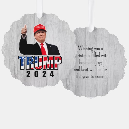 Dubs Up Donald Trump 2024 Ornament Kaart (Voorkant / Achterkant)