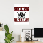 Dubstappgasmasker en hoofdtelefoons poster (Thuiskantoor)