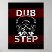 Dubstappgasmasker en hoofdtelefoons poster (Voorkant)