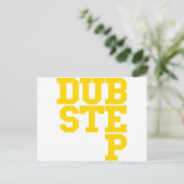 Dubstep Blockletter (Gold) Briefkaart (Staand voorkant)