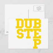 Dubstep Blockletter (Gold) Briefkaart (Voorkant / Achterkant)