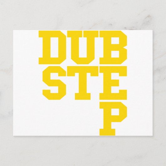 Dubstep Blockletter (Gold) Briefkaart (Voorkant)