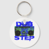 Dubstep Blue Boombox Sleutelhanger (Voorkant)