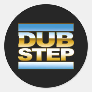 DUBSTEP-chrome logo Ronde Sticker