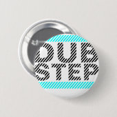 Dubstep Cyan Ronde Button 5,7 Cm (Voorkant /achterkant)
