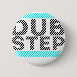 Dubstep Cyan Ronde Button 5,7 Cm