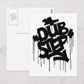 Dubstep FatCap Black Briefkaart (Voorkant / Achterkant)