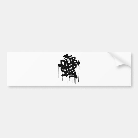 Dubstep FatCap Black Bumpersticker (Voorkant)