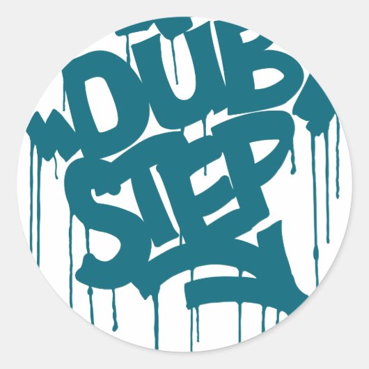 Dubstep FatCap Reef Blue Ronde Sticker (Voorkant)