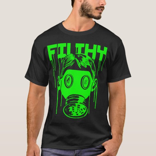 Dubstep filterig gasmasker t-shirt (Voorkant)