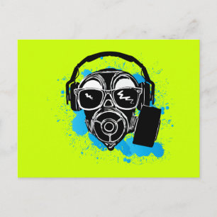 Dubstep Gasmask Briefkaart