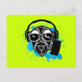 Dubstep Gasmask Briefkaart (Voorkant)