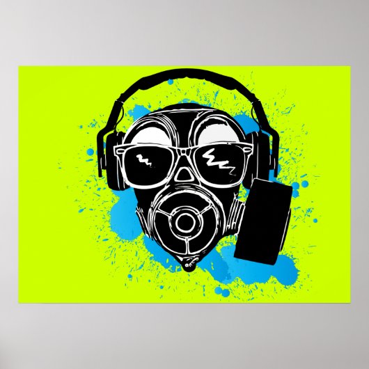 Dubstep Gasmask Poster (Voorkant)