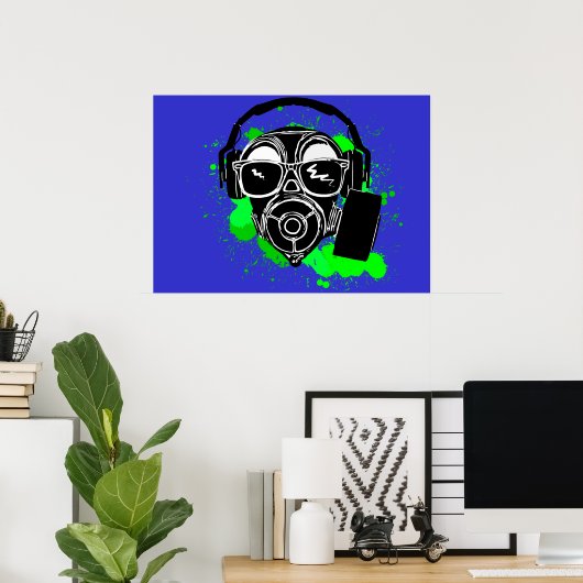 Dubstep Gasmask Poster (Thuiskantoor)