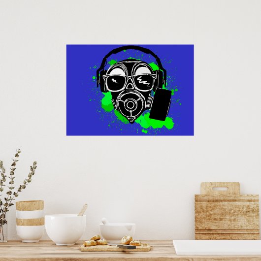 Dubstep Gasmask Poster (Keuken)